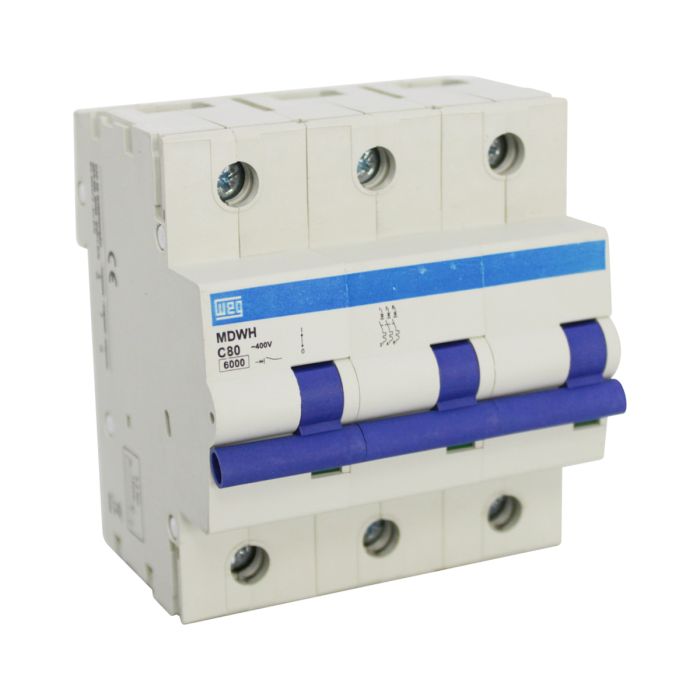 Mini Disjuntor 6KA CURVA C 3 POLOS 80A