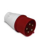 Plugue 3P+N+T 6H 380VAC/32A Vermelho